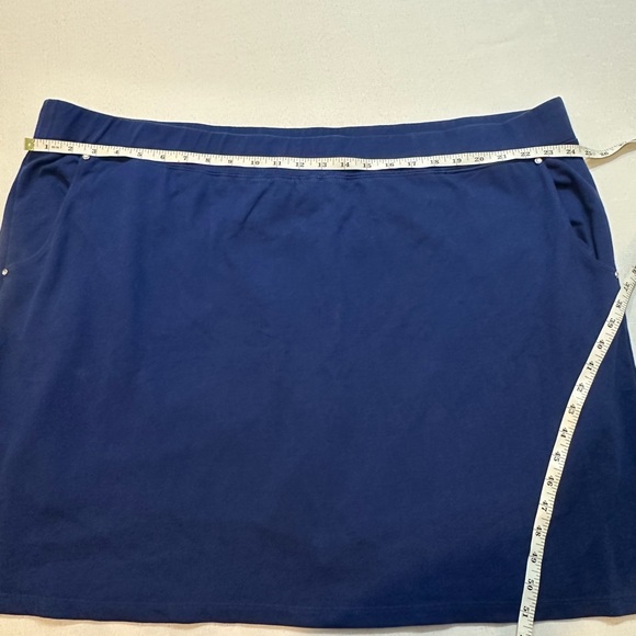 Quacker Factory Skort Women’s 3X Blue Pull On Stretch Skirt Shorts Plus Size - Picture 9 of 15